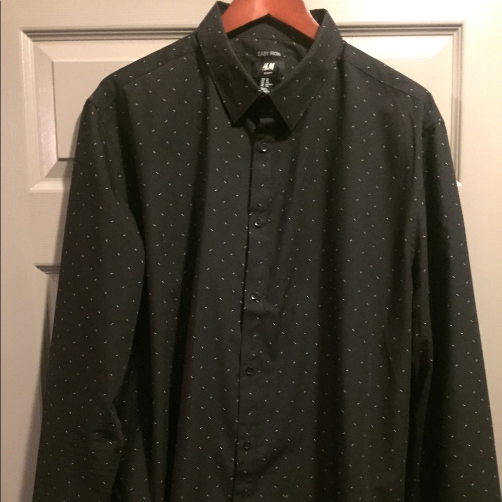 Black H&M causal shirt XXL slim fit